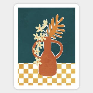 Pottery Flowers Table Sticker